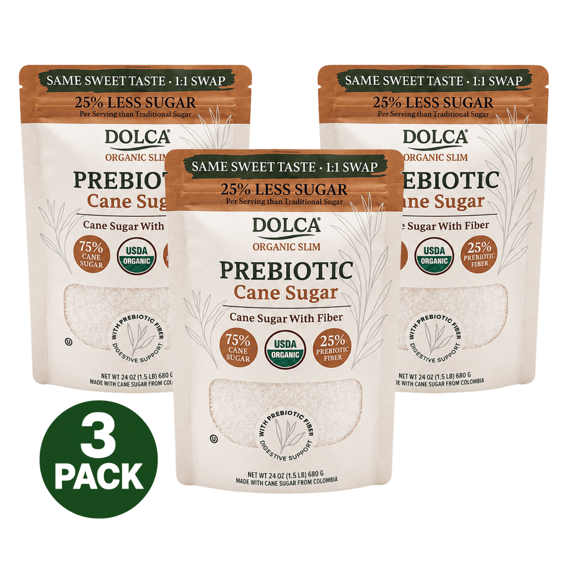 Dolca Sugar Sugar Organic Dolca Slim - pack of 3 Dolca Slim – 3 Pack