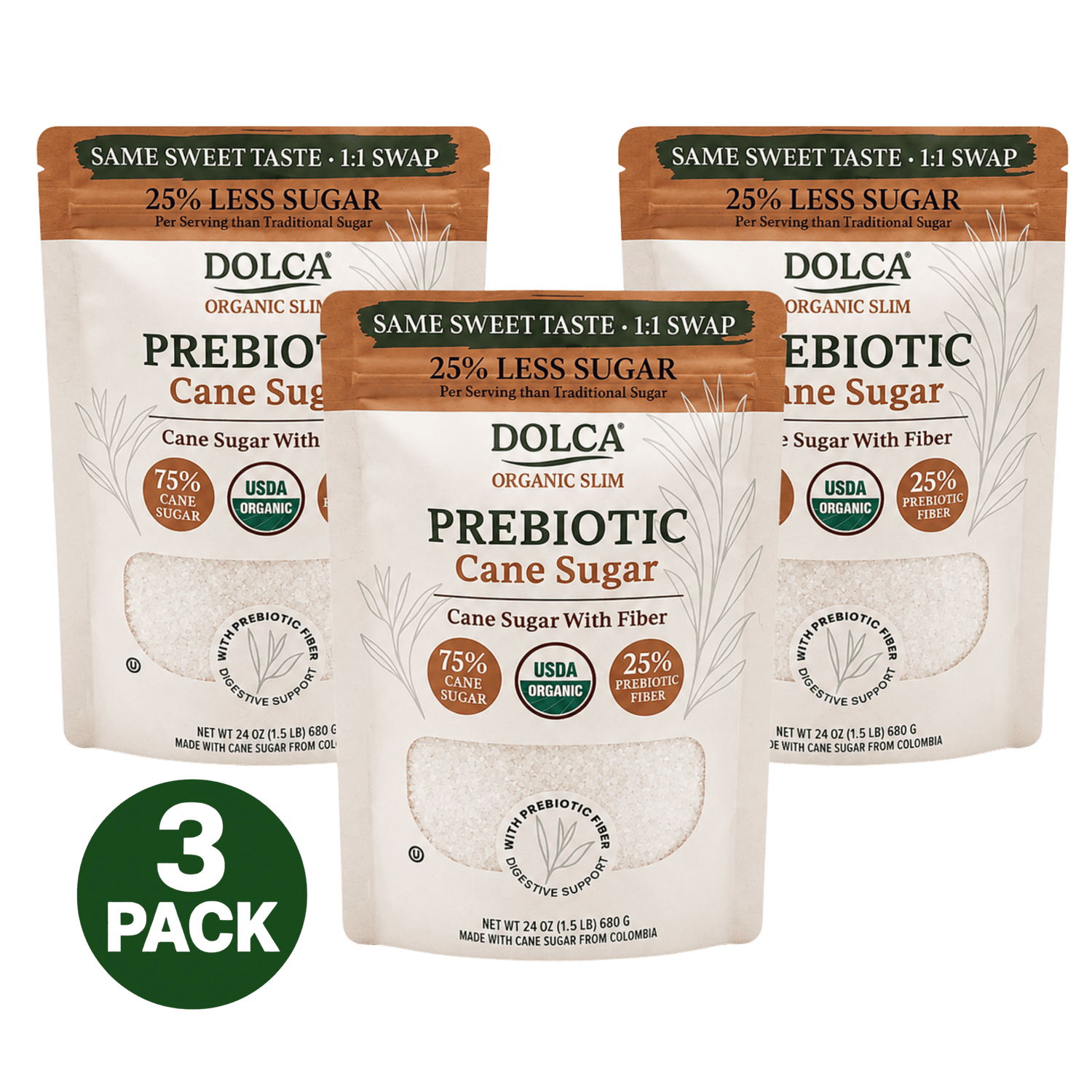 Dolca Sugar Sugar Organic Dolca Slim - pack of 3 Dolca Slim – 3 Pack