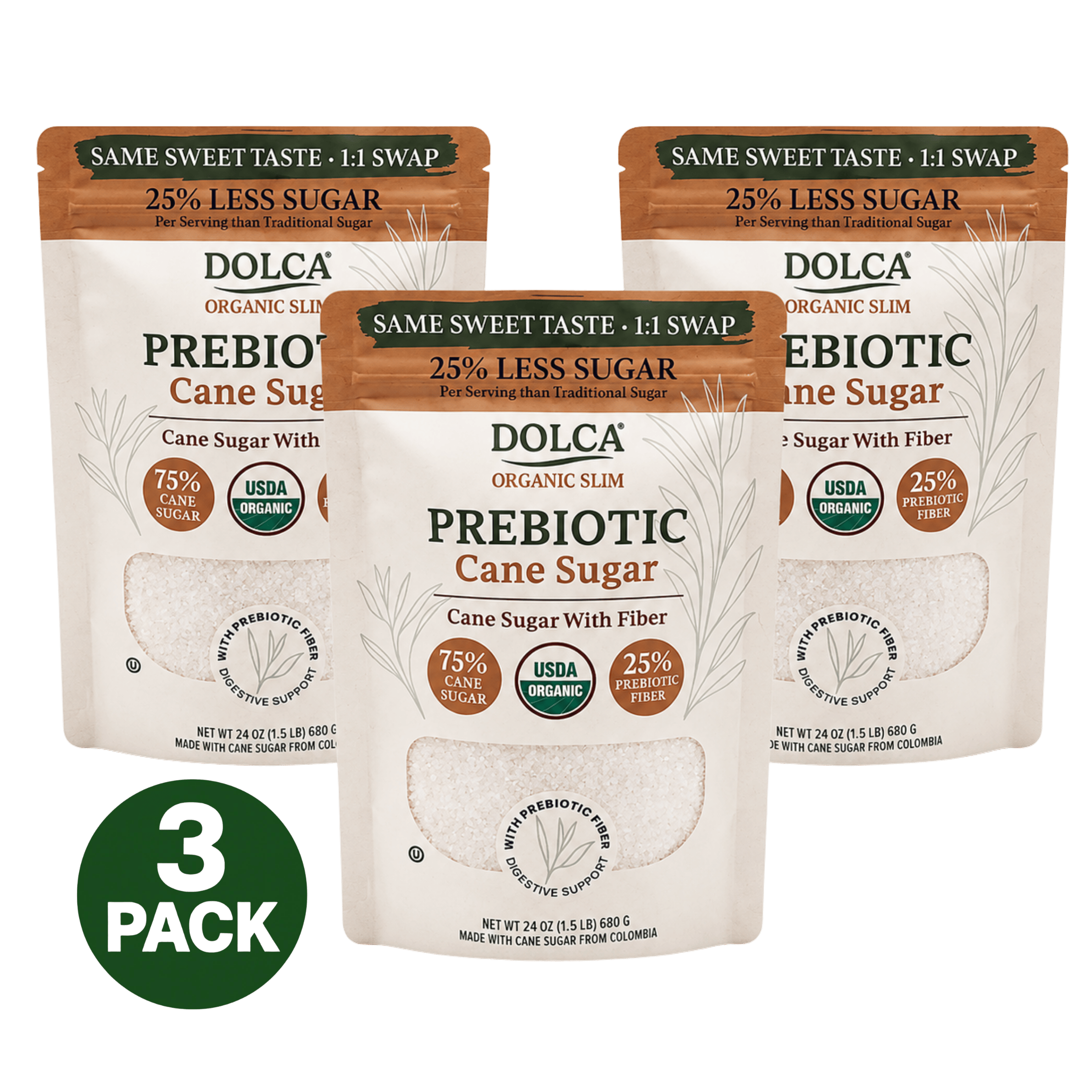 Dolca Sugar Sugar Organic Dolca Slim - pack of 3 Dolca Slim – 3 Pack