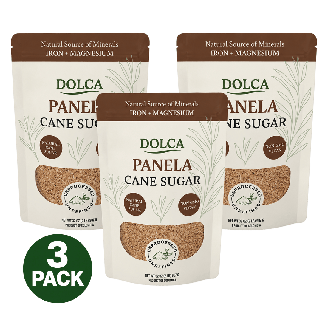 Dolca Sugar Sugar Dolca Panela Sugar – 3 Pack