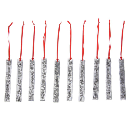 Names of Jesus Icicle Ornament Set (10 Pieces)