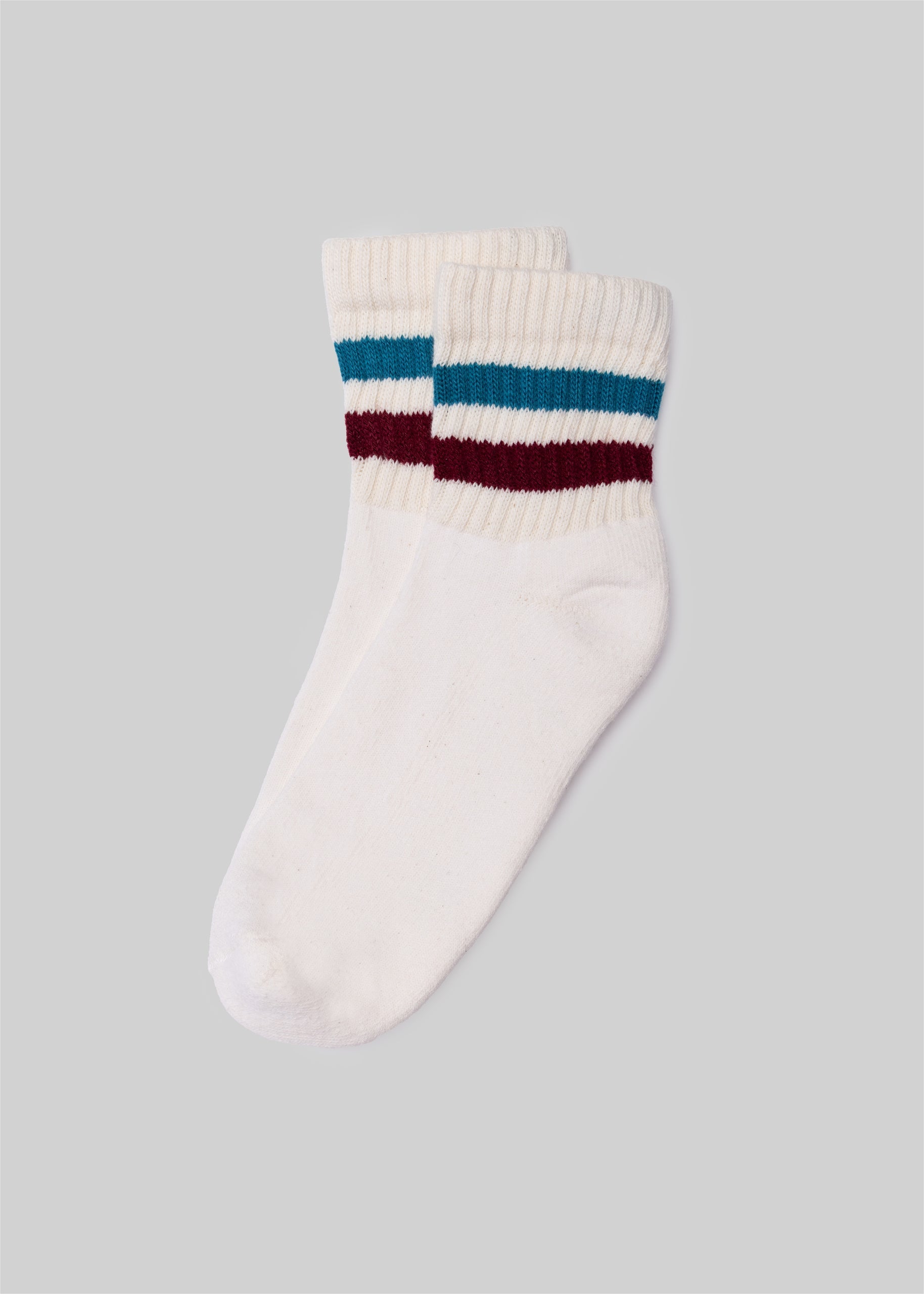 American Trench Socks teal/berry / One Size The Retro Stripe Quarter Crew