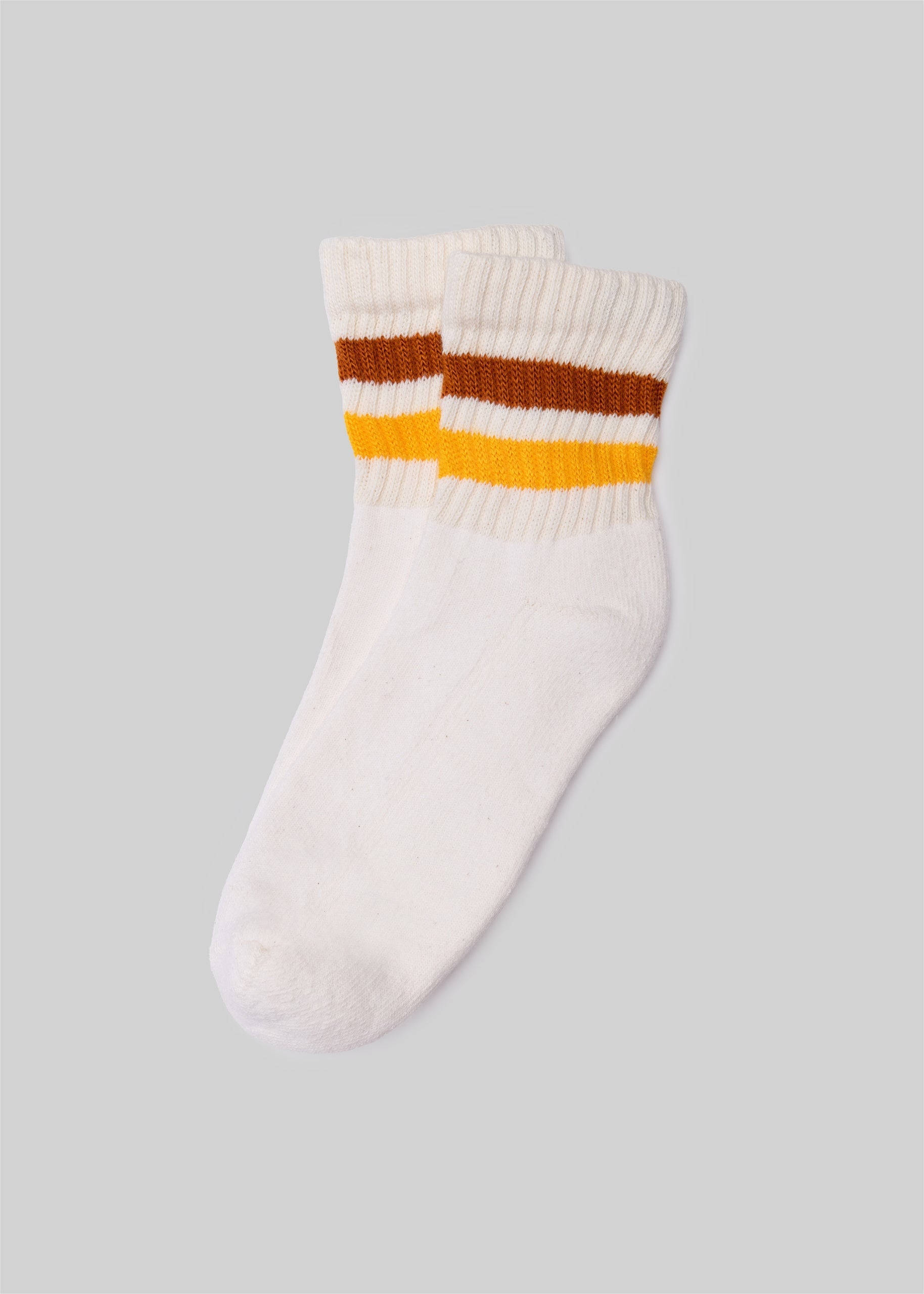 American Trench Socks texas orange/gold / One Size The Retro Stripe Quarter Crew