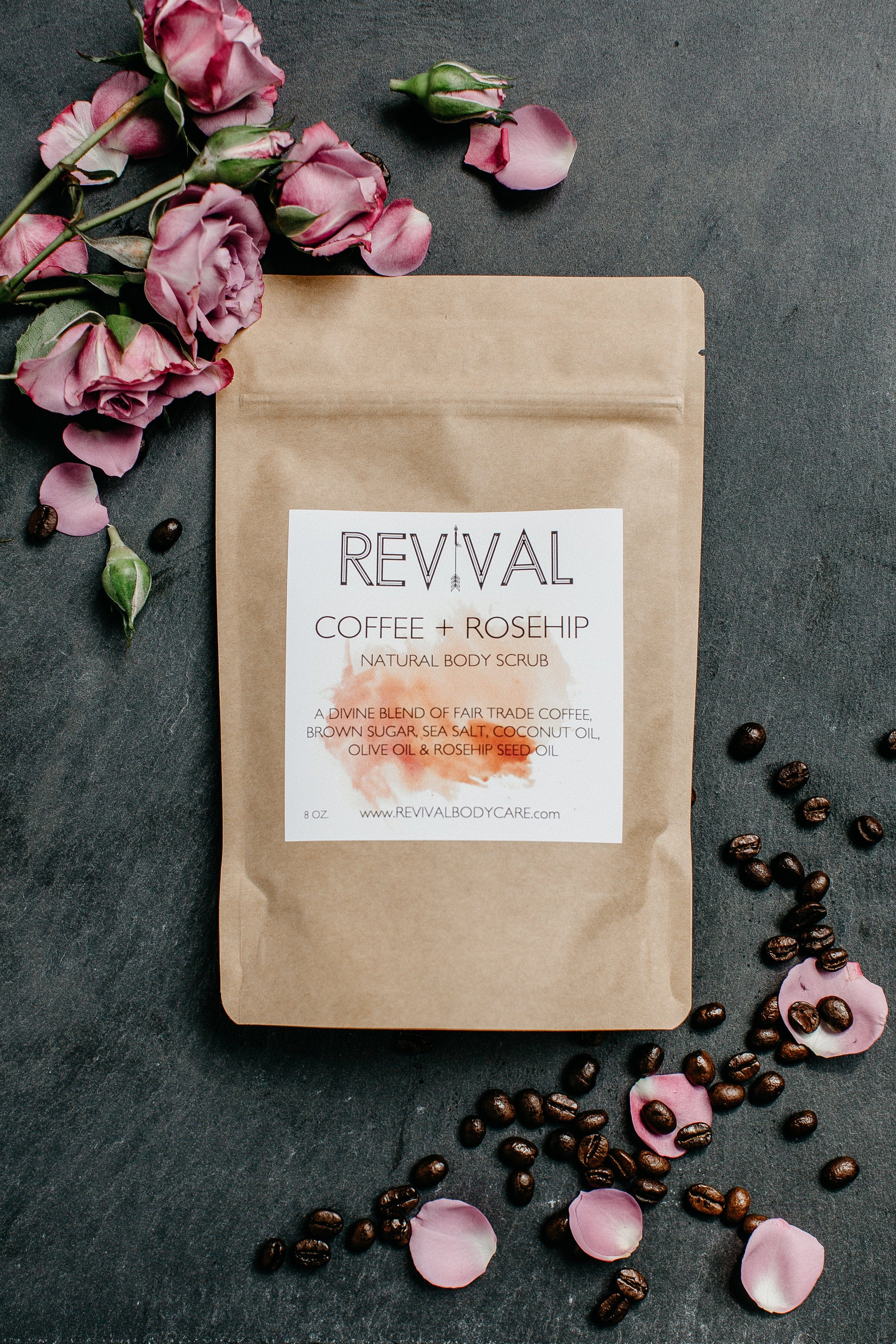 Revival Body Care BODY SCRUB COFFEE + ROSEHIP BODY SCRUB