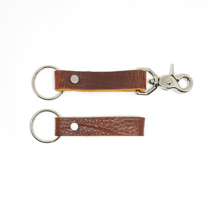 Rogue Industries Key Chain Bison Leather - Brown with Latch Leather Key Chain
