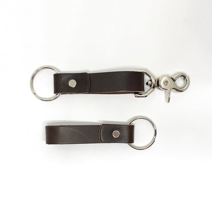 Rogue Industries Key Chain Dark Brown Leather with Latch Leather Key Chain