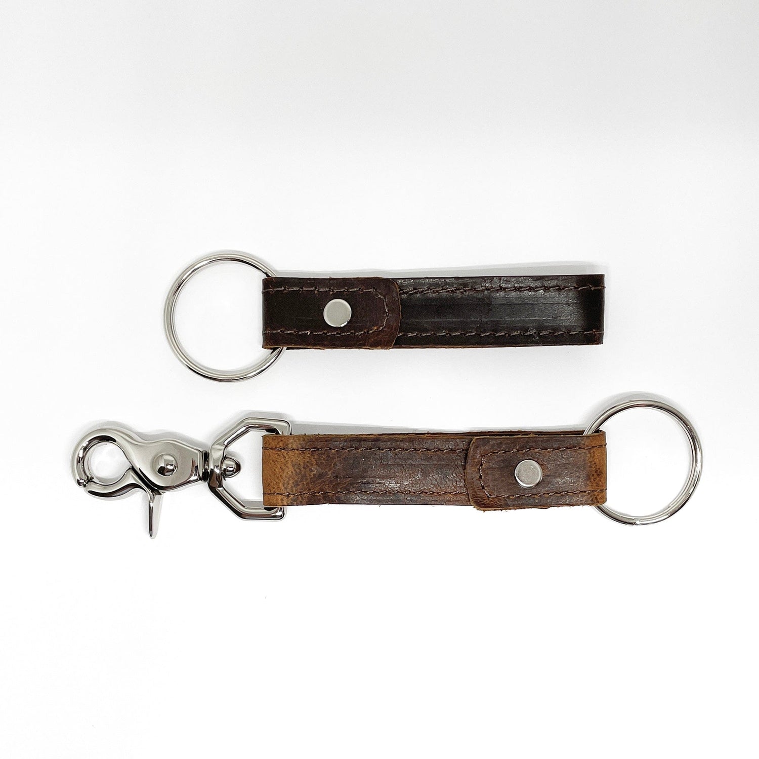 Rogue Industries Key Chain Moose Leather - Brown with Latch Leather Key Chain