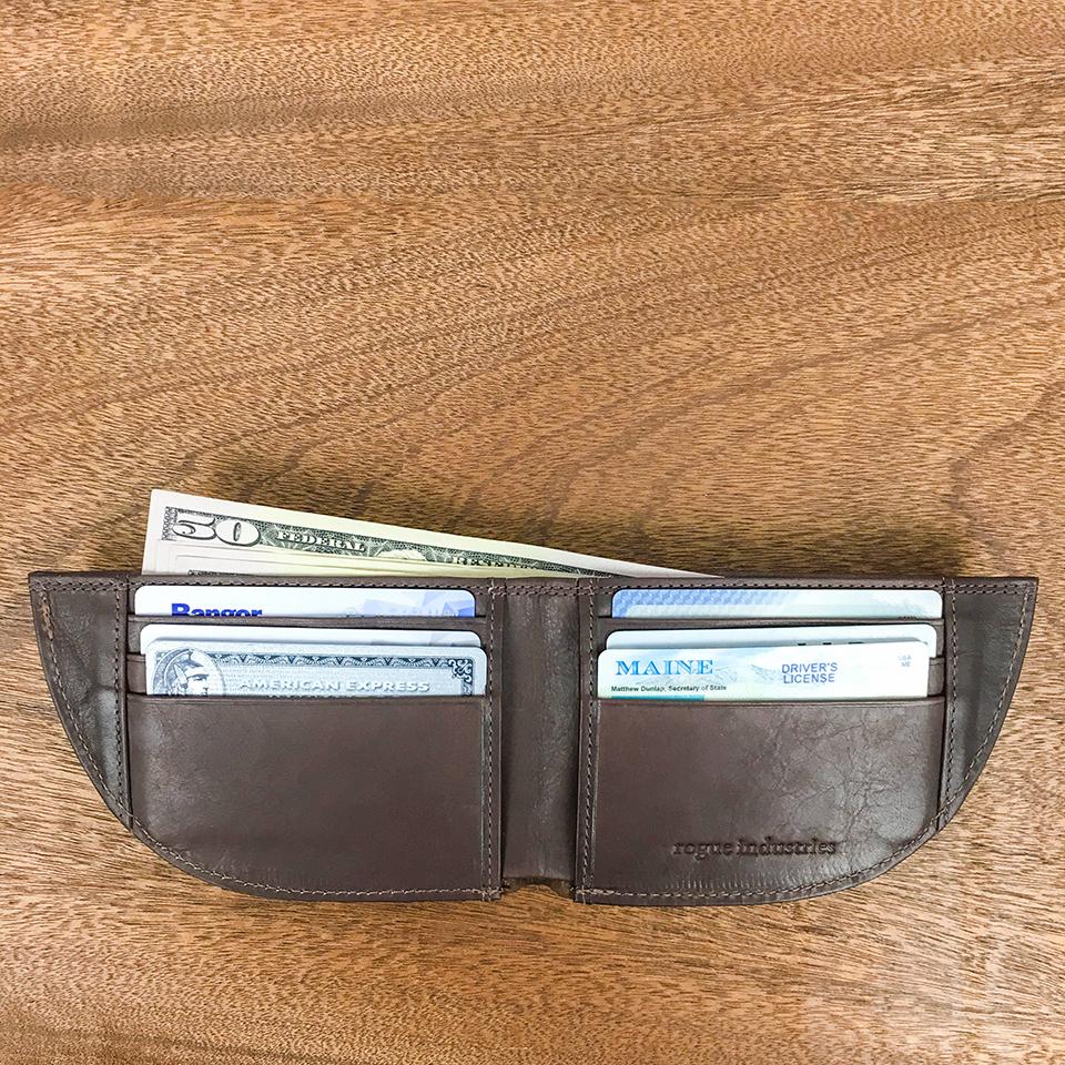Rogue Industries Wallet Nantucket Bison Leather Front Pocket Wallet