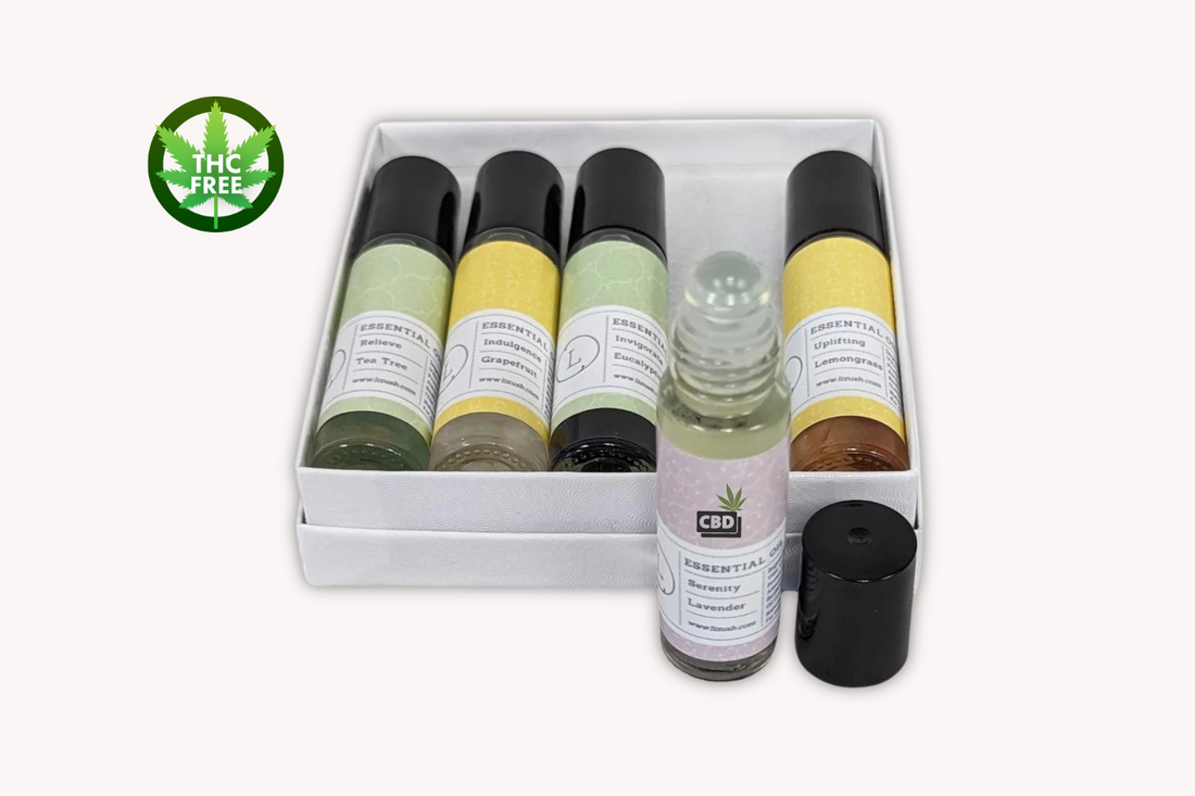 CBD Essential Oils Roll-On set with Crystals and CBD (THC free) - My American Goods