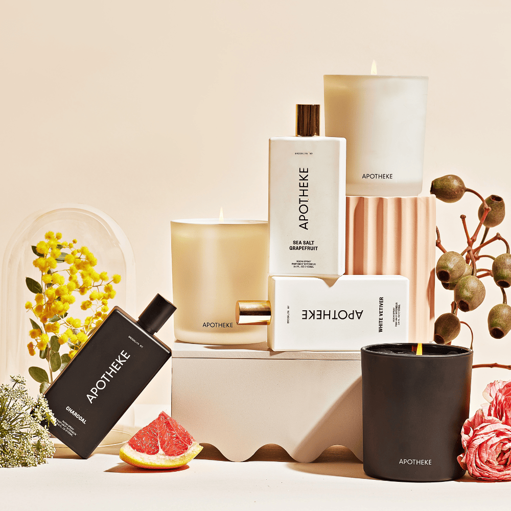 APOTHEKE Fragrance Bundles Charcoal Room Spray and Classic Candle Duo