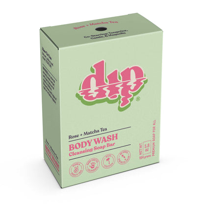 Dip Body Wash Cleansing Soap Bar - Rose &amp; Matcha Tea