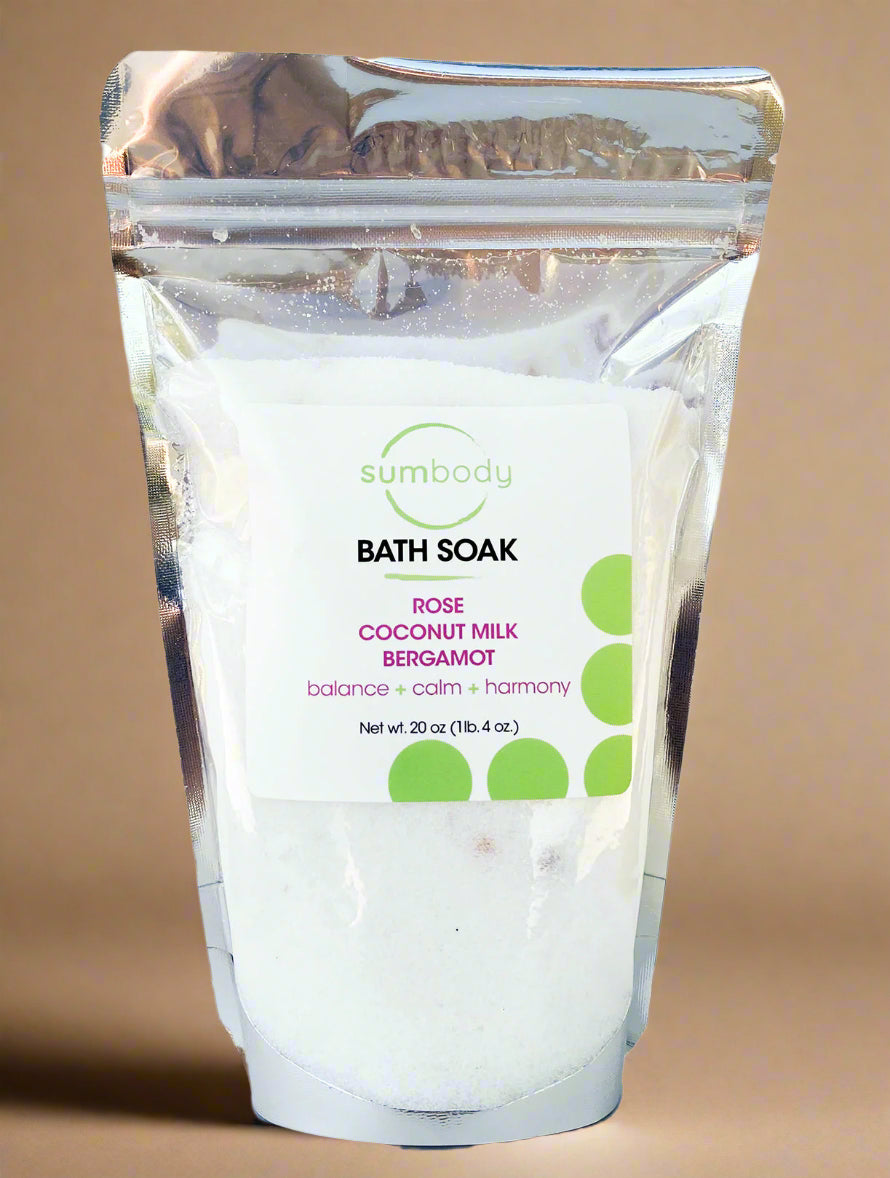 Bath soak package with &