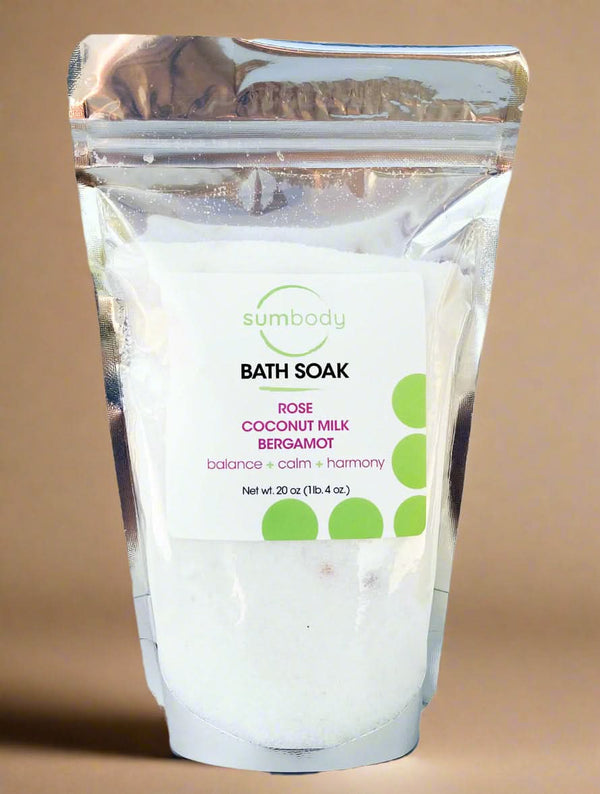 Bath soak package with &