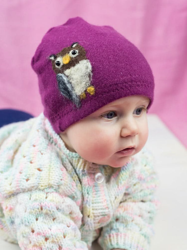 Owl Cashmere Hat - Baby - My American Goods