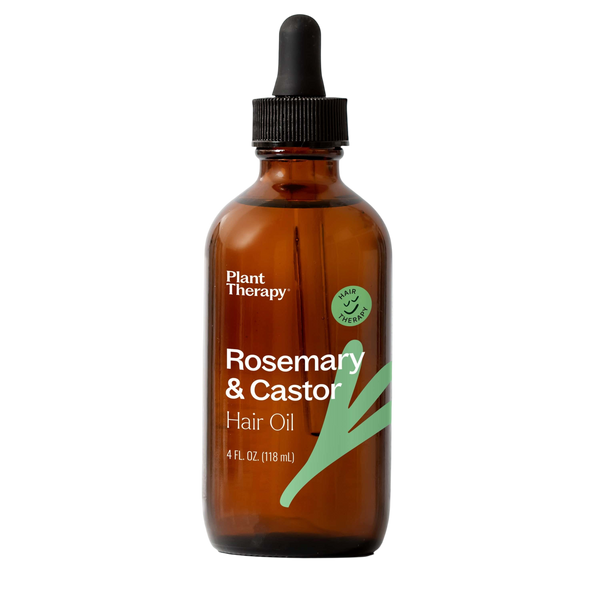 Plant Therapy Hair & Skin Care 4 oz Rosemary & Castor Hair Oil