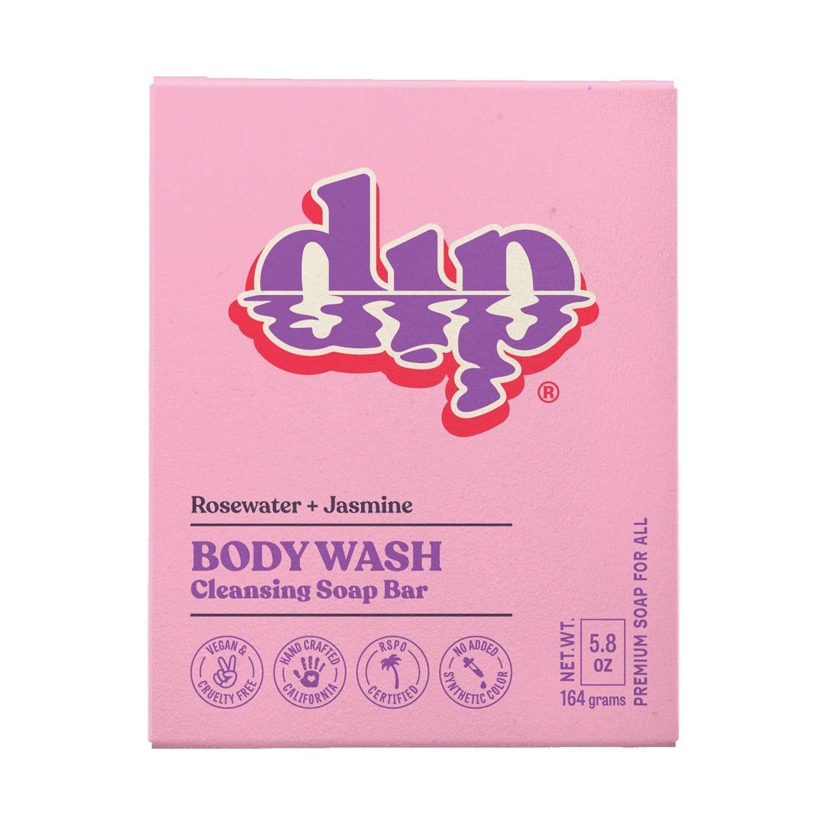 Dip Body Wash Cleansing Soap Bar - Rosewater &amp; Jasmine