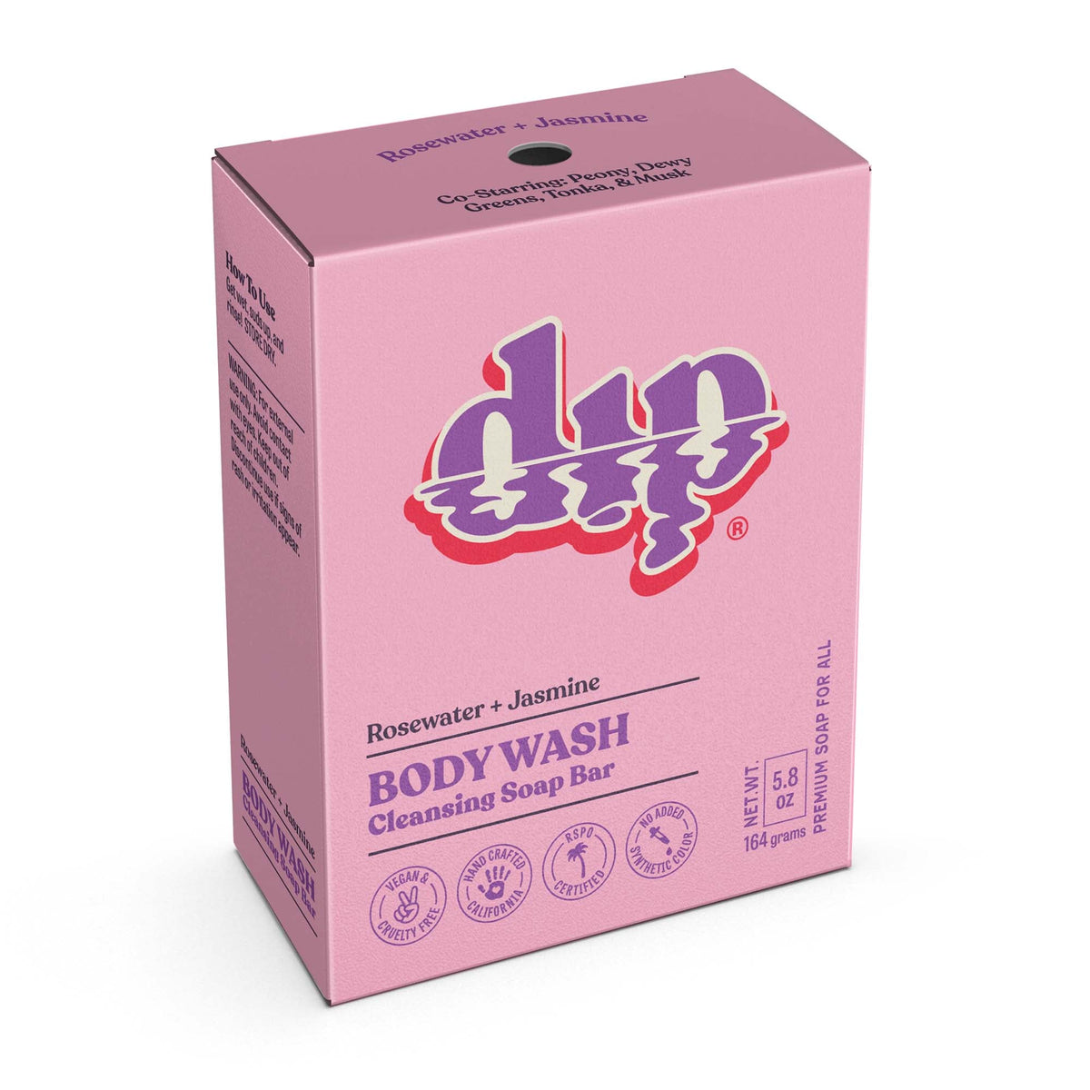 Dip Body Wash Cleansing Soap Bar - Rosewater &amp; Jasmine