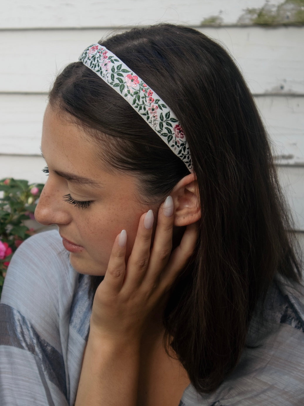 Rosy Outlook Ribbon Headband - My American Goods