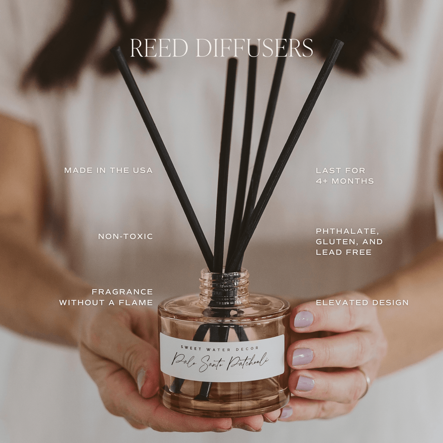 Christmas Tree Tinted Glass Jar Reed Diffuser