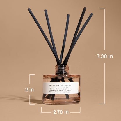 Sweet Water Decor Reed Diffusers Pumpkin Spice Tinted Glass Jar Reed Diffuser