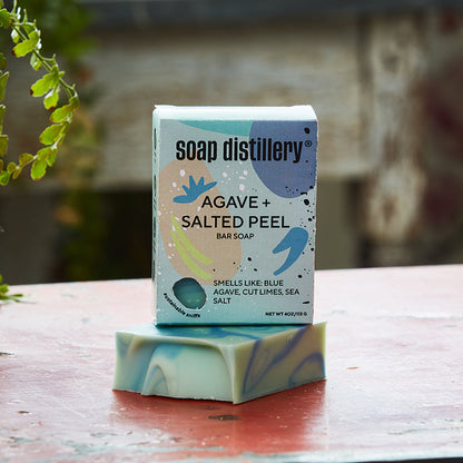 Bar of soap with packaging labeled &