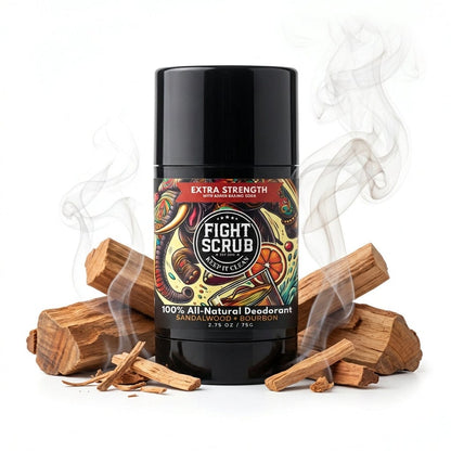 Fight Scrub Sandalwood + Bourbon Extra Strength Deodorant