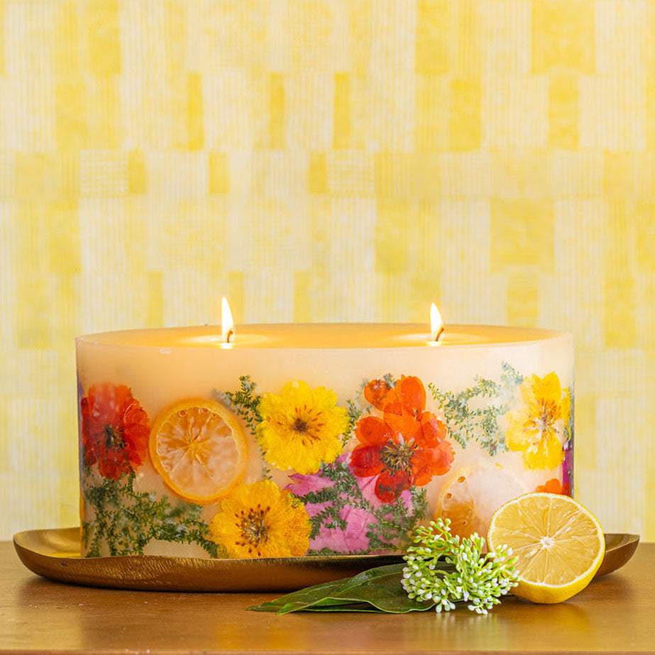 Gold Statement Botanical Candle Plate