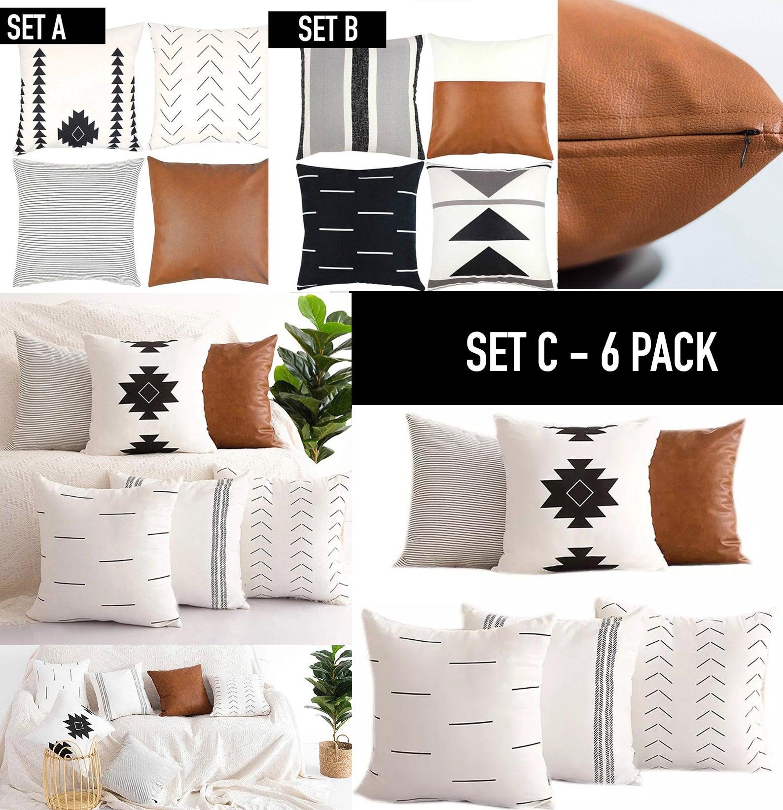 Gia Roma Throw Pilow Set A (4pk) / Pillow Cases Only Amber &amp; Farm Set