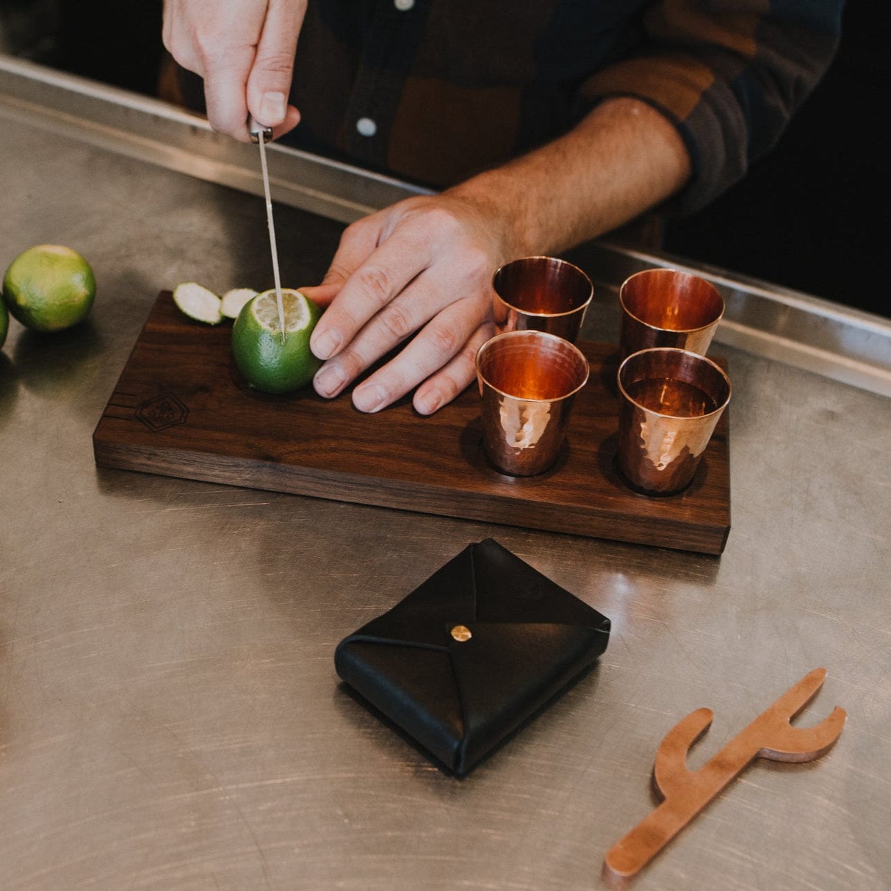 Copper Shot and Garnish Board