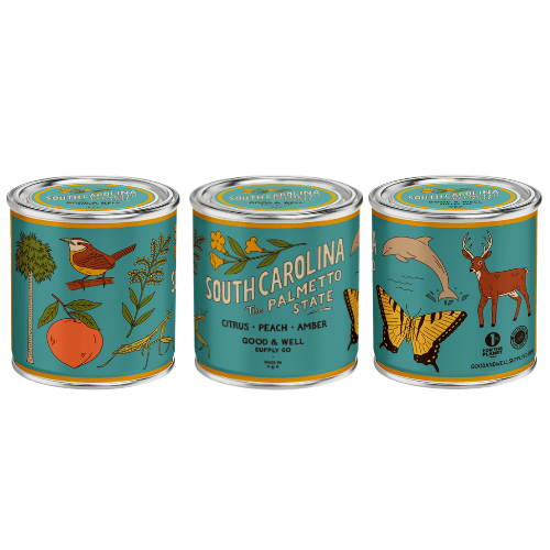 Good &amp; Well Supply Co Candles Half Pint / 8oz / Cotton Wick South Carolina State Candle