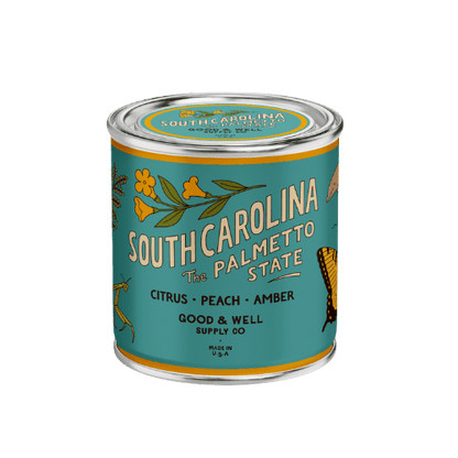 Good &amp; Well Supply Co Candles Half Pint / 8oz / Cotton Wick South Carolina State Candle
