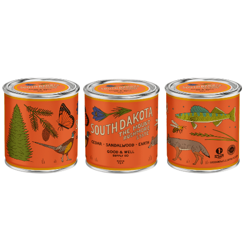 Good &amp; Well Supply Co Candles Half Pint / 8oz / Cotton Wick South Dakota State Candle