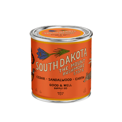 Good &amp; Well Supply Co Candles Half Pint / 8oz / Cotton Wick South Dakota State Candle