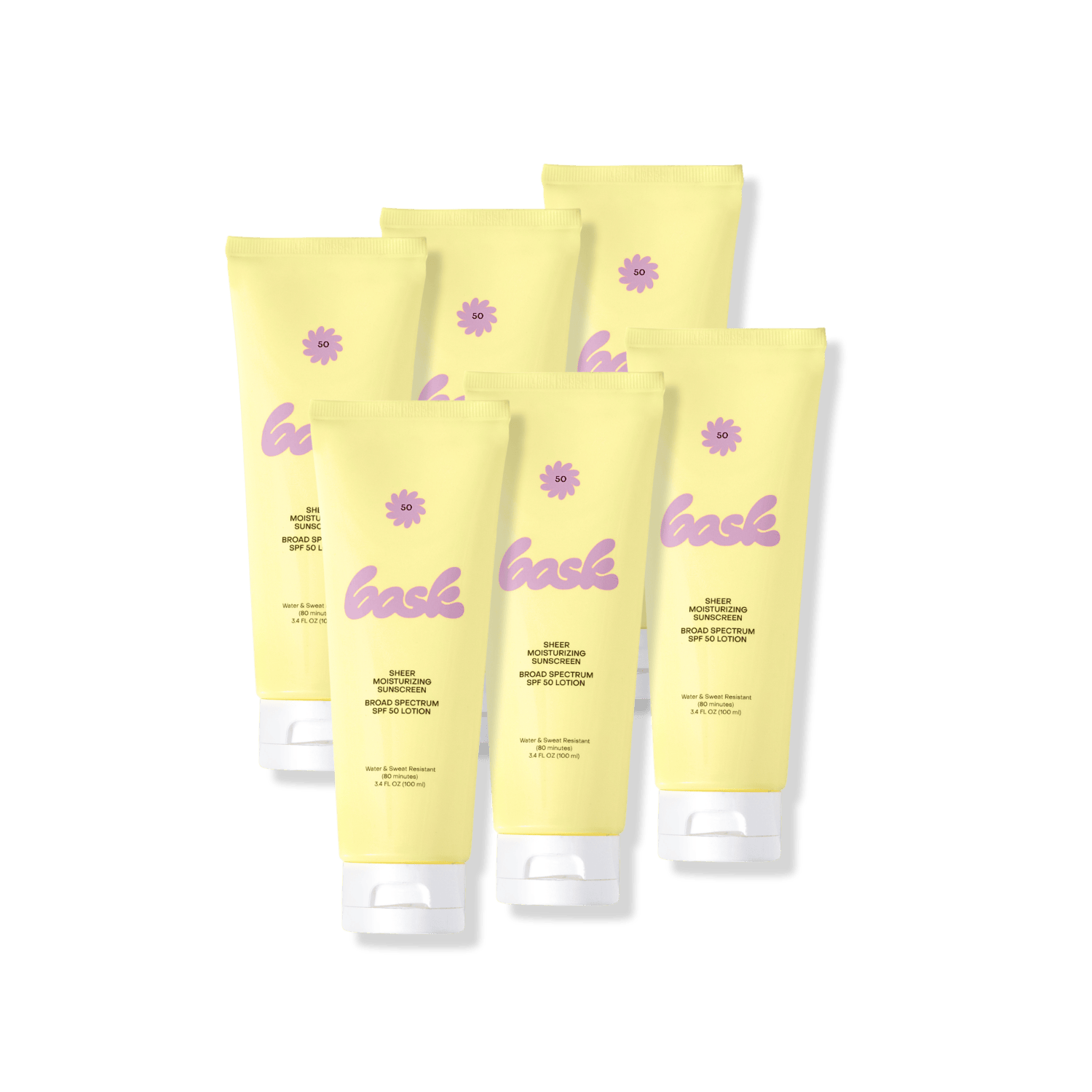 Bask Suncare Reef Safe Sunscreen SPF 50+ / 6 Lotions Six-Pack Bundles