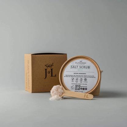 J&amp;L Naturals Salt Scrub 4 oz / Mint Salt Scrub (Multiple Sizes)