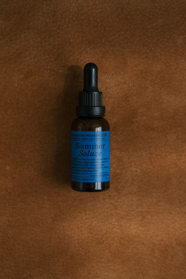 Summer Solace Tallow Face and Hair Oil Emanations Face Oil – Deeply Nourishing | Champa, Tuberose & White Ginger Lil