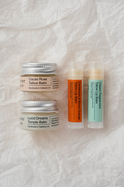 Lip &amp; Temple Balm Set – Compact, Nourishing, Travel-Ready - My American Goods