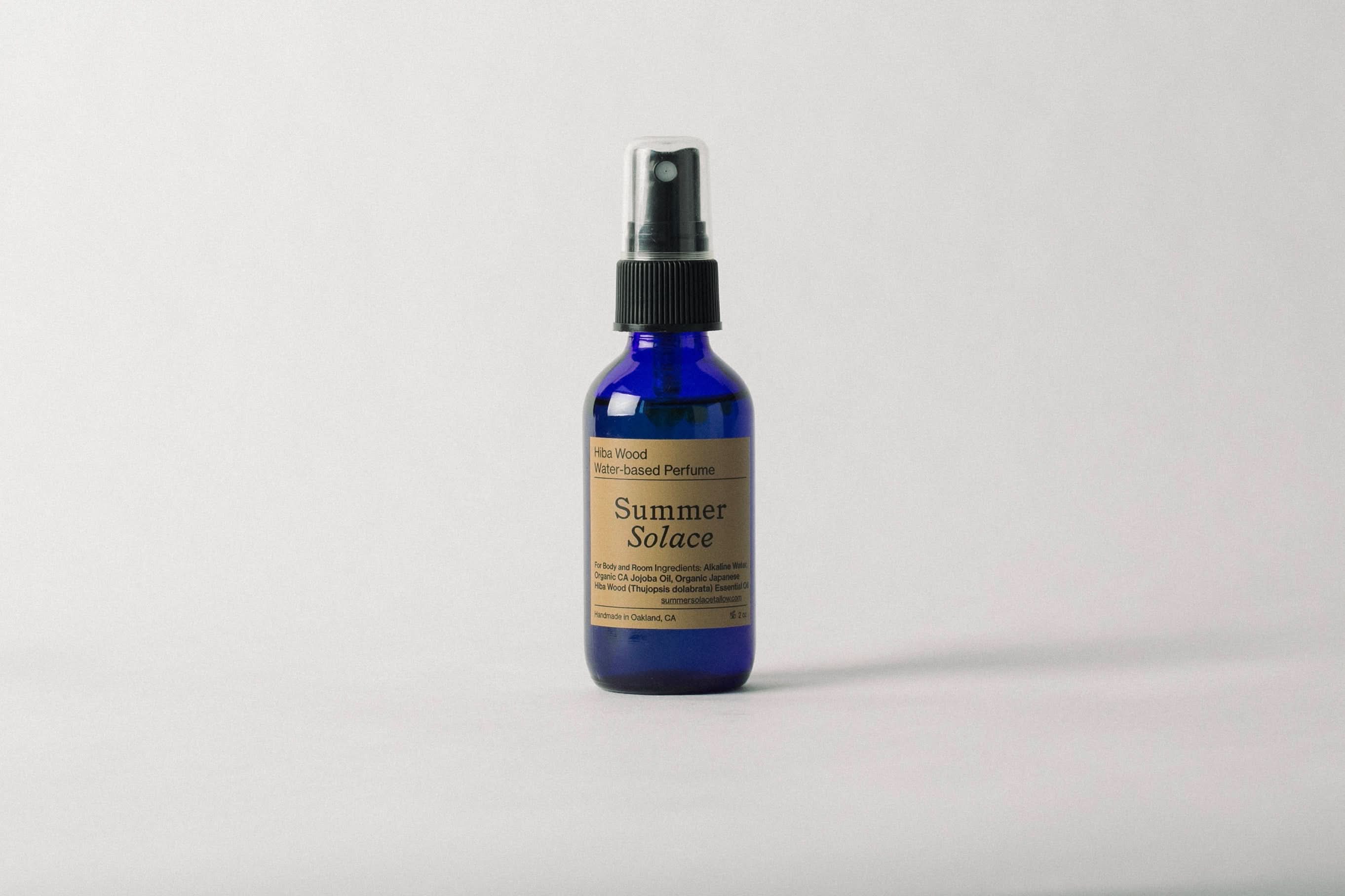 Summer Solace Tallow Perfume Hiba Wood &amp; Red Cedar Leaf – Grounding Perfume Mist (Water-Based, Updated)