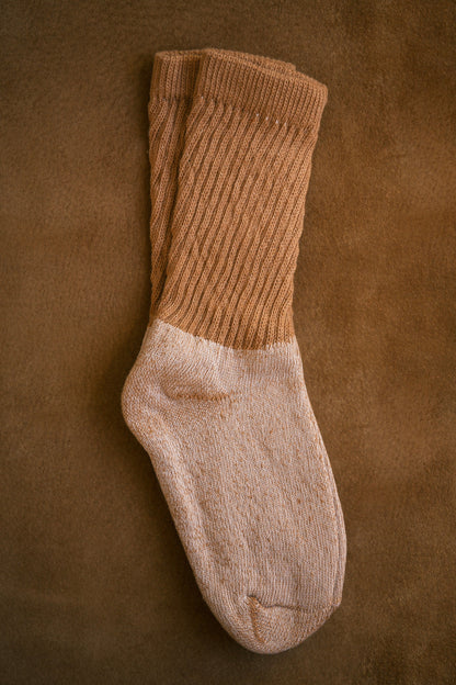 Organic Cotton Socks in Buffalo Brown 3-pack - My American Goods