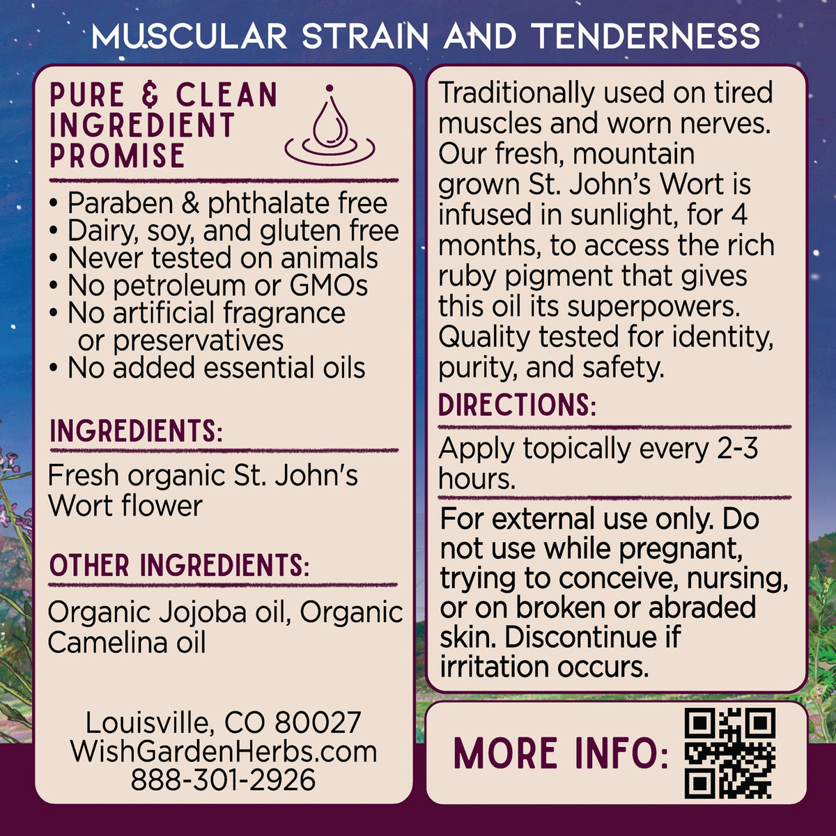 St. John’s Wort Oil, Soothe &amp; Recover