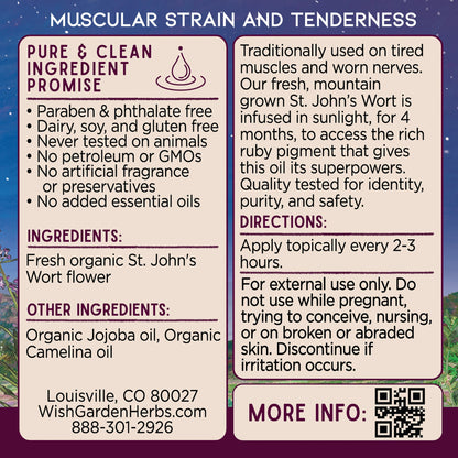 St. John’s Wort Oil, Soothe &amp; Recover