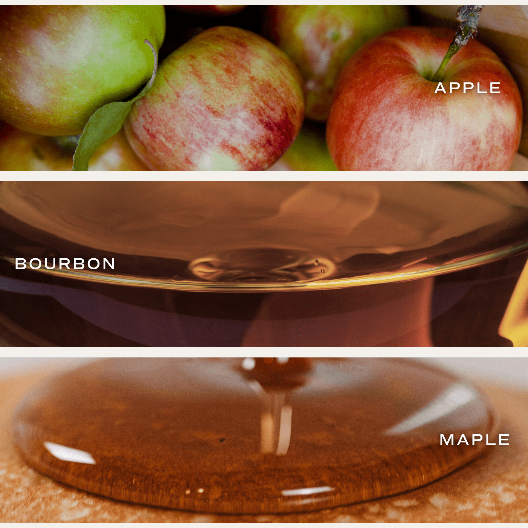 Apple Maple Bourbon Soy Candle - Tan Matte Jar - 15 oz (Sunday Brunch)