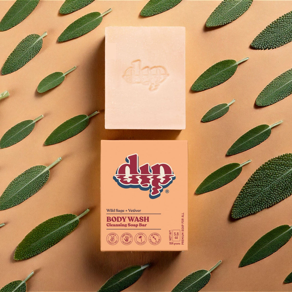 Dip Body Wash Cleansing Soap Bar - Wild Sage &amp; Vetiver