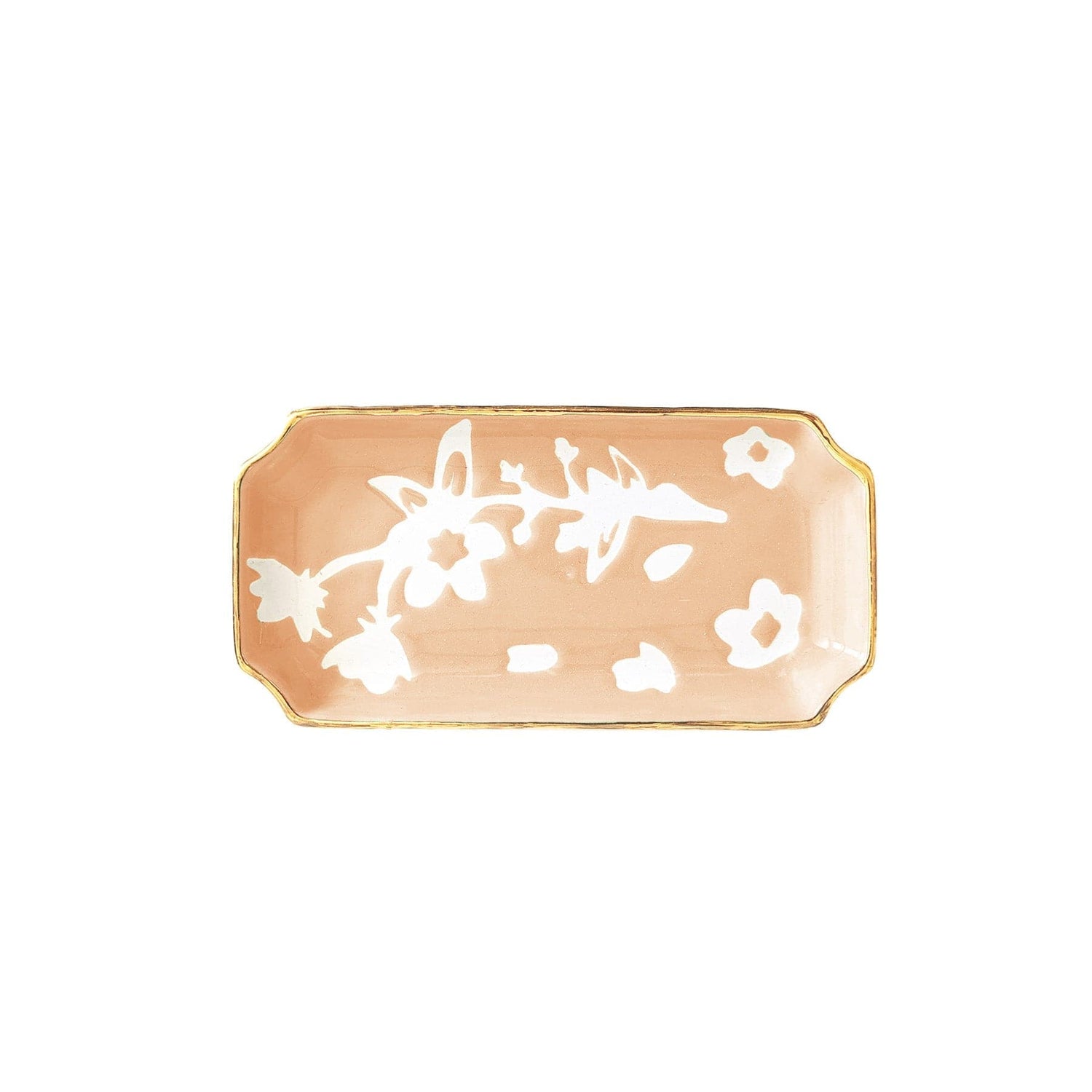 Ruby Clay Company Tray Small / Coral Sakura Trays with 22K Gold Accent