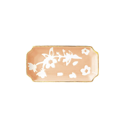 Ruby Clay Company Tray Small / Coral Sakura Trays with 22K Gold Accent