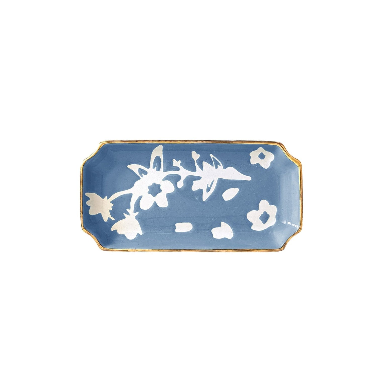 Ruby Clay Company Tray Small / French Blue Sakura Trays with 22K Gold Accent
