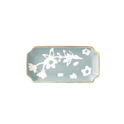 Ruby Clay Company Tray Small / Lambs Ear Blue Sakura Trays with 22K Gold Accent