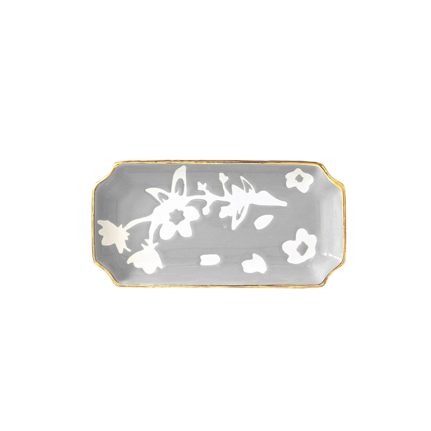 Ruby Clay Company Tray Small / Light Gray Sakura Trays with 22K Gold Accent