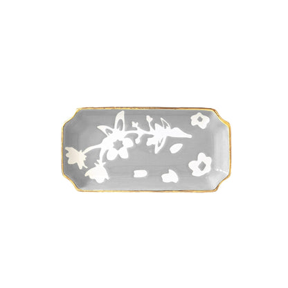 Ruby Clay Company Tray Small / Light Gray Sakura Trays with 22K Gold Accent