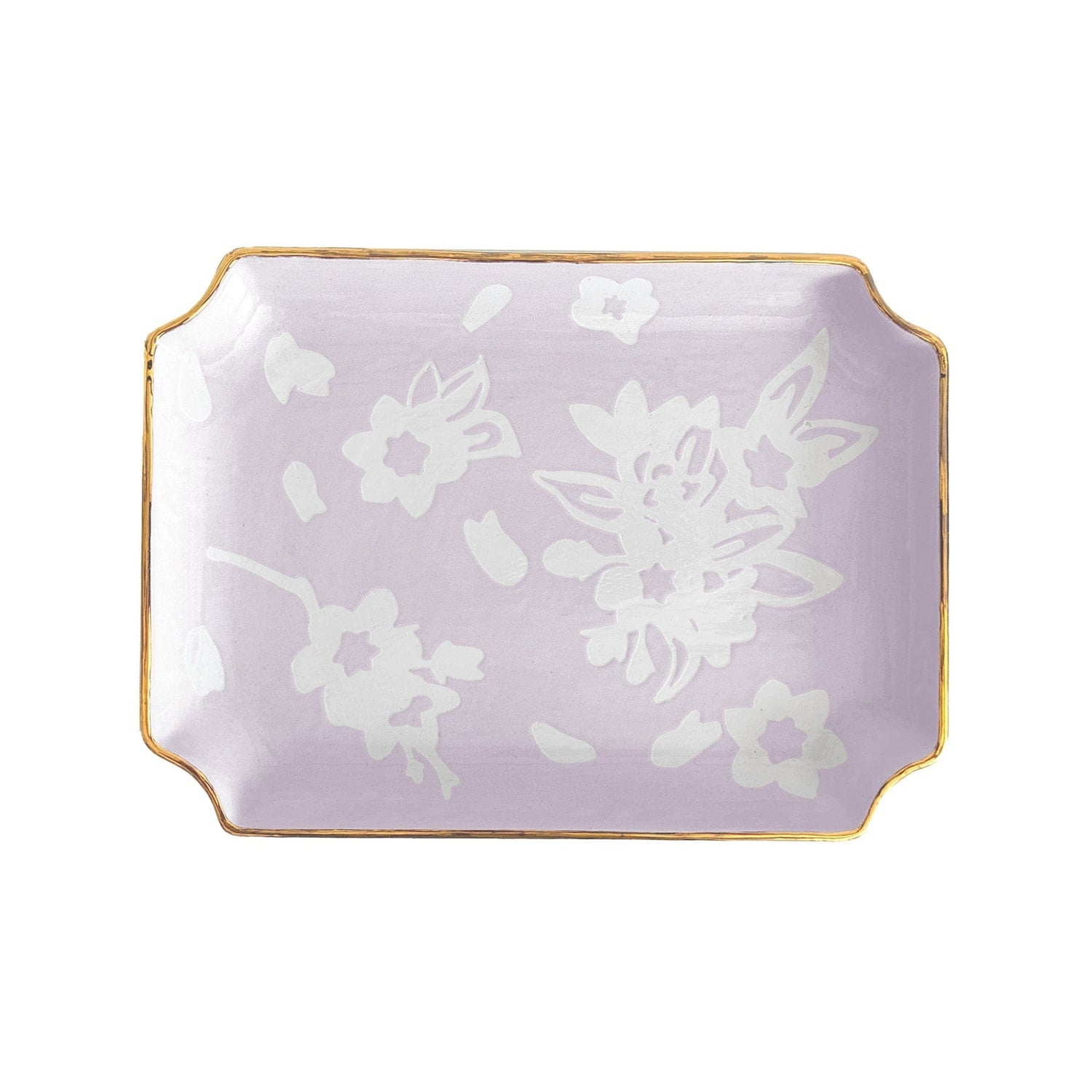 Ruby Clay Company Tray Small / Light Lavender Sakura Trays with 22K Gold Accent